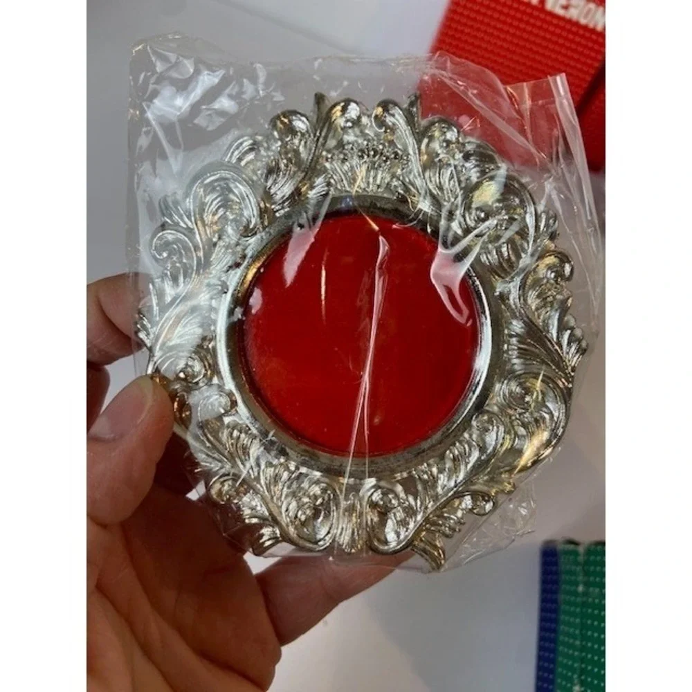 Lillian Vernon Silverplated Mini Photo Frame Set of 6 Vintage Baroque LV4501